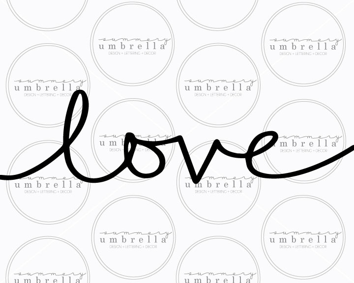 Love printable SVG file from the Summery Umbrella