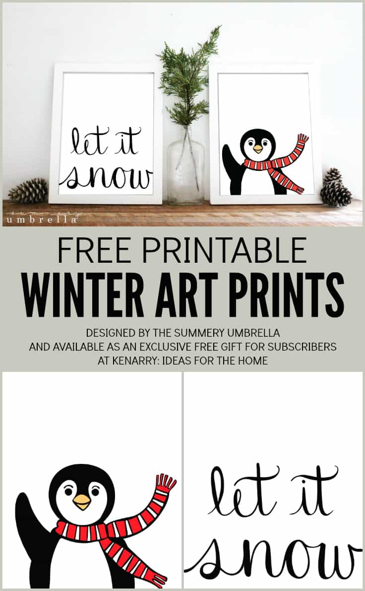 Yes. You saw the title correctly. Get your very own FREE Winter Art Prints Just For YOU on the blog today. All you need is a printer and a few frames!