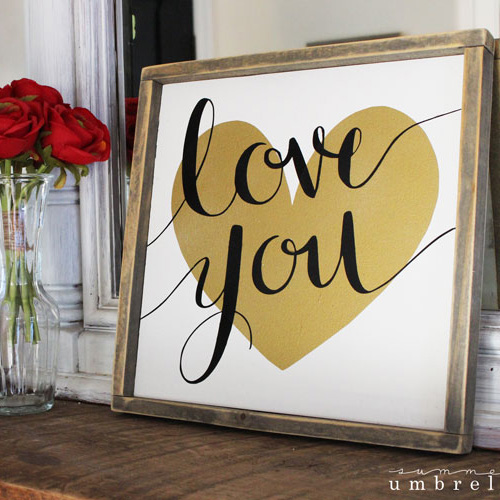 DIY Love You Sign and Printable!