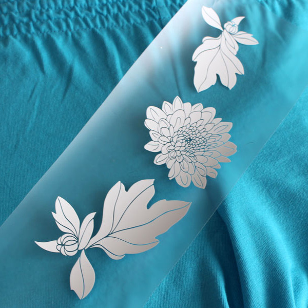 Part II: Using Heat Transfer Vinyl with Fabric PLUS Free Flower Cut File