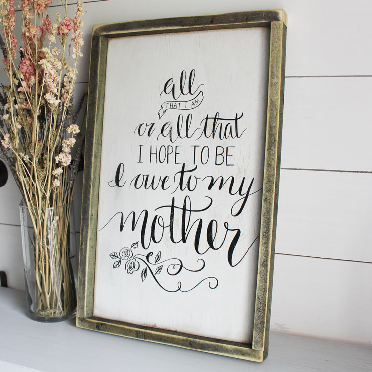 Ever since we were little the best gifts have always been homemade gifts. Show your mother how thoughtful you are with this DIY Mother's Day Wood Sign!