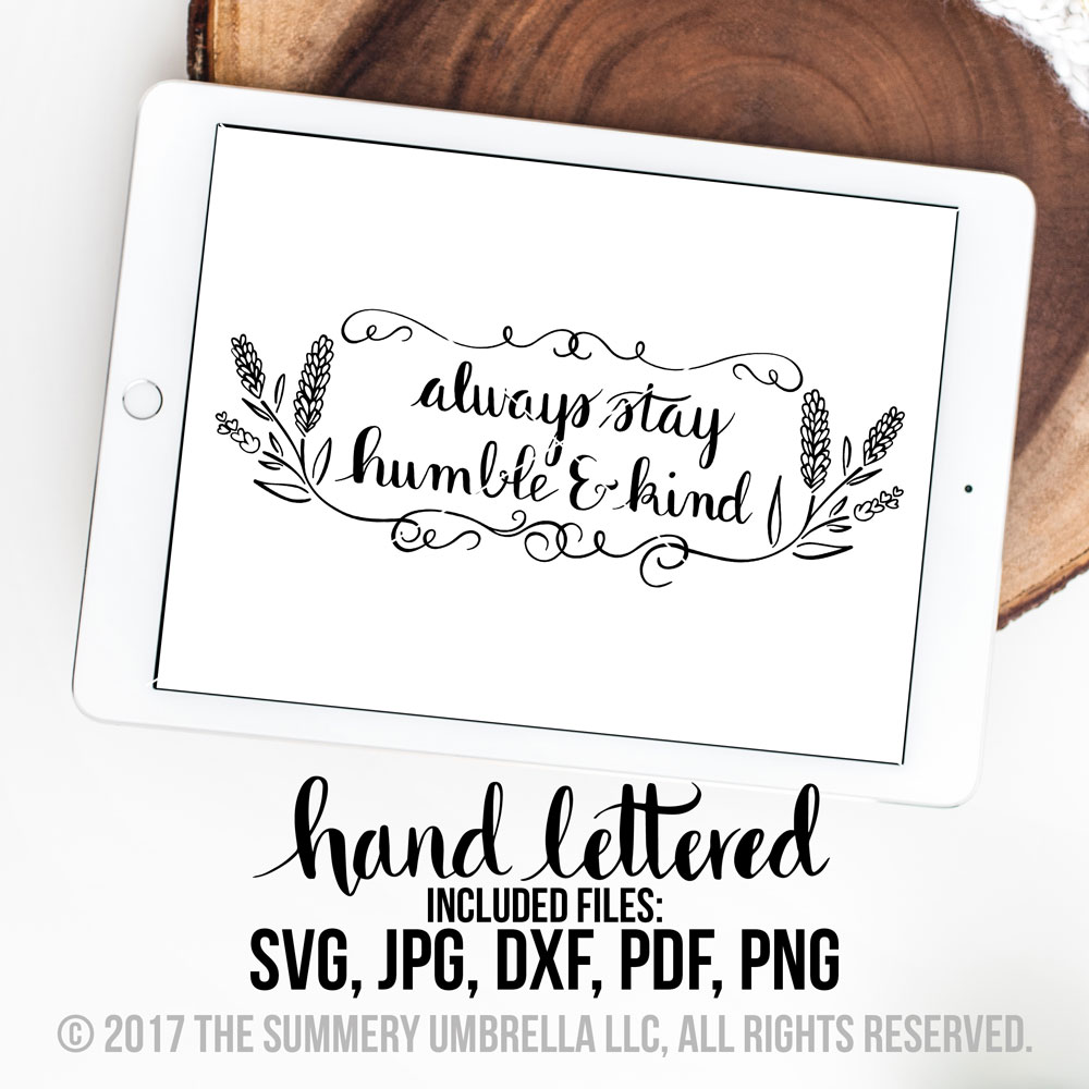 humble and kind svg