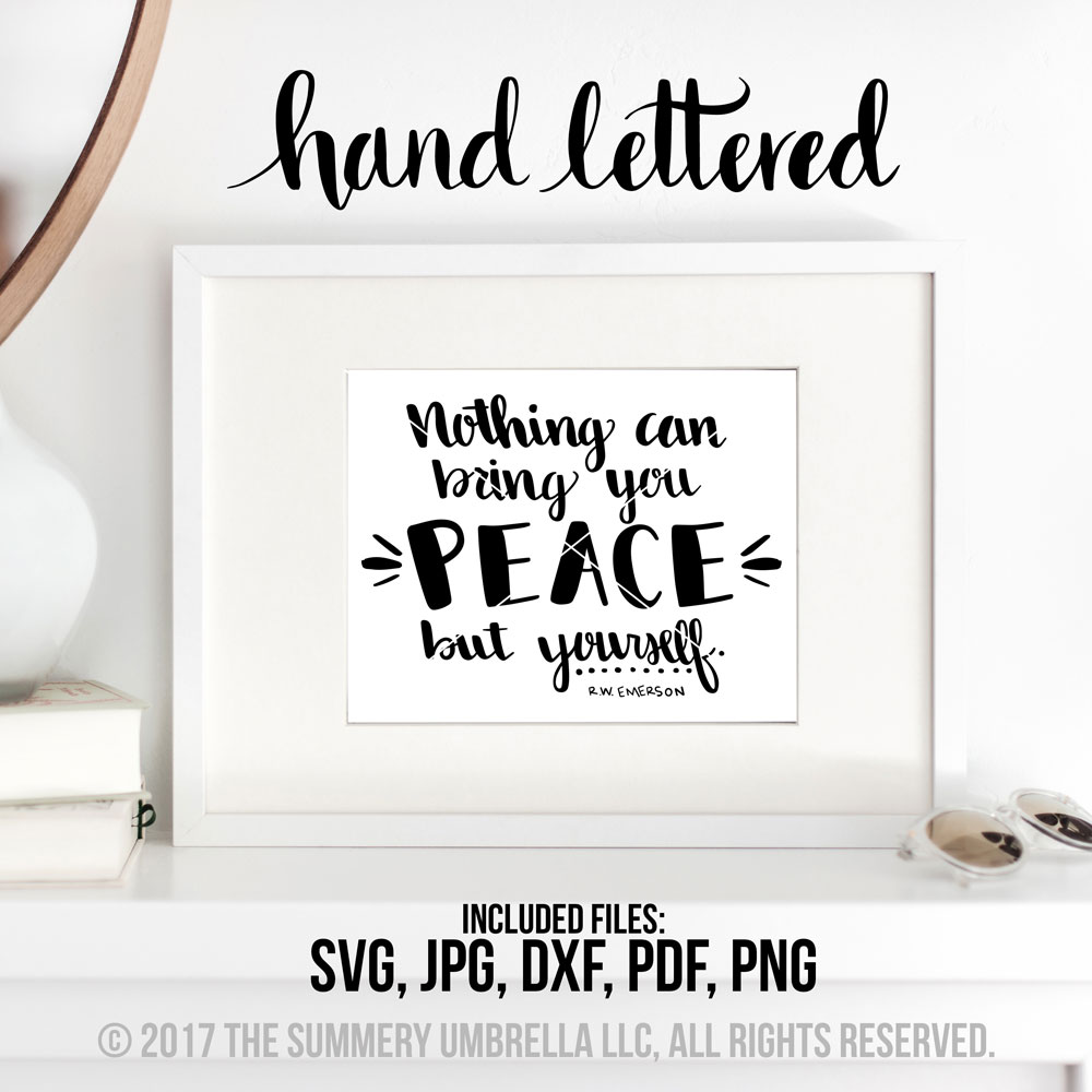 nothing can bring you peace but yourself printable