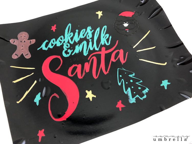 Creative Santa plate for Christmas treats