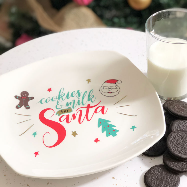 cookies for santa plate