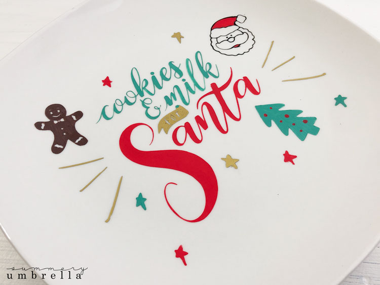 DIY Santa plate design tutorial