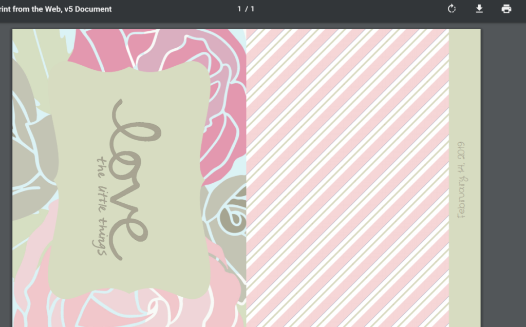 screenshot of Avery Design & Print app to make printable valentine's day cards