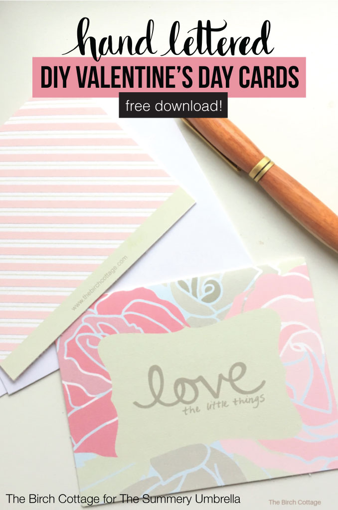 Easily create your own printable Valentine’s Day cards featuring "love the little things" hand drawn graphics and a little help from Avery Design & Print Online! #valentines #valentinesday #thesummeryumbrella