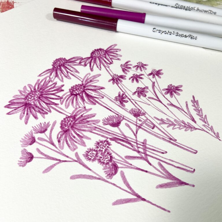 Purple Flower Printable sq